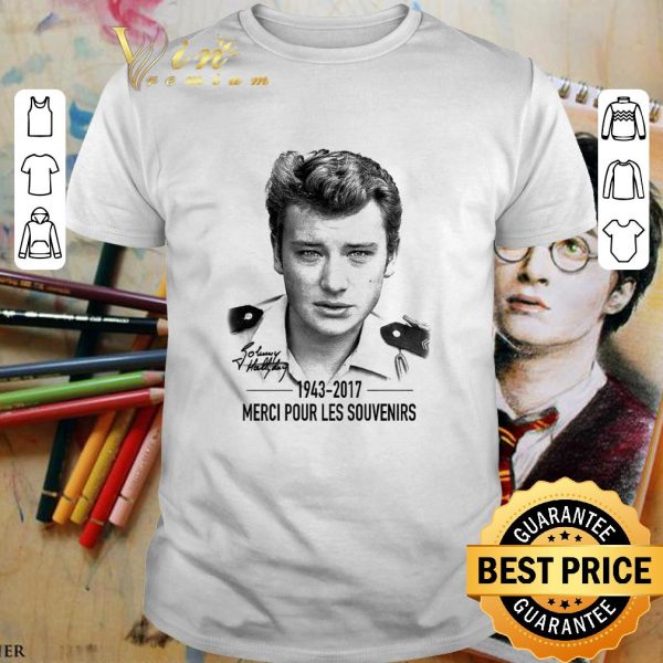 Best Johnny Hallyday 1943-2017 signature merci pour les souvenirs shirt 1