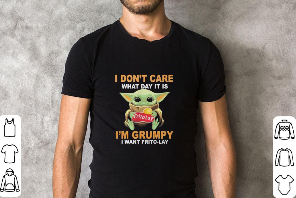 Awesome Baby Yoda hug I’m Frito Lay I don’t care what day it is I’m grumpy I want shirt Awesome Baby Yoda hug I’m Frito Lay I don’t care what day it is I’m grumpy I want shirt 2
