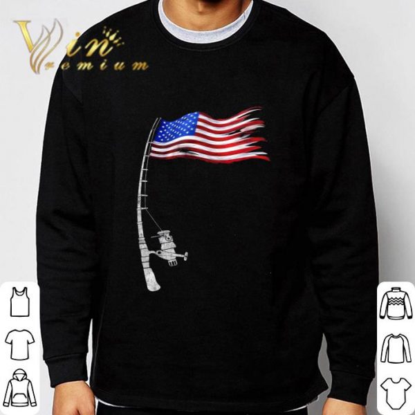 Fishing-rod American flag shirt 3
