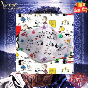 Coronavirus Snoopy nope yep how to use a face mask 5