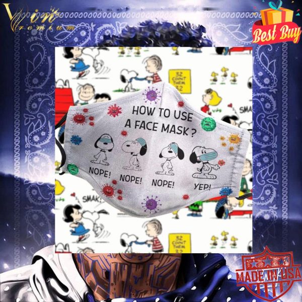 Coronavirus Snoopy nope yep how to use a face mask 3