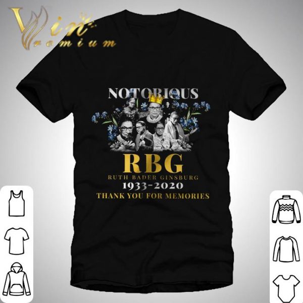 Flower Notorious RBG Ruth Bader Ginsburg RIP 1933-2020 shirt 1