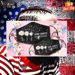 Faith hope love Lung Cancer Awareness face mask 4