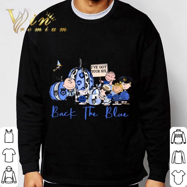 Charlie Brown and friends back the blue i've got your six shirt 3