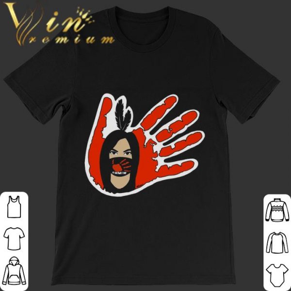 Native American Native girl mask MMIW shirt 1