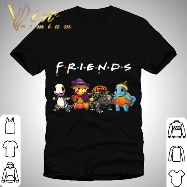 Friends Hitokage Pikachu Fushigidane Squirtle Halloween shirt 1