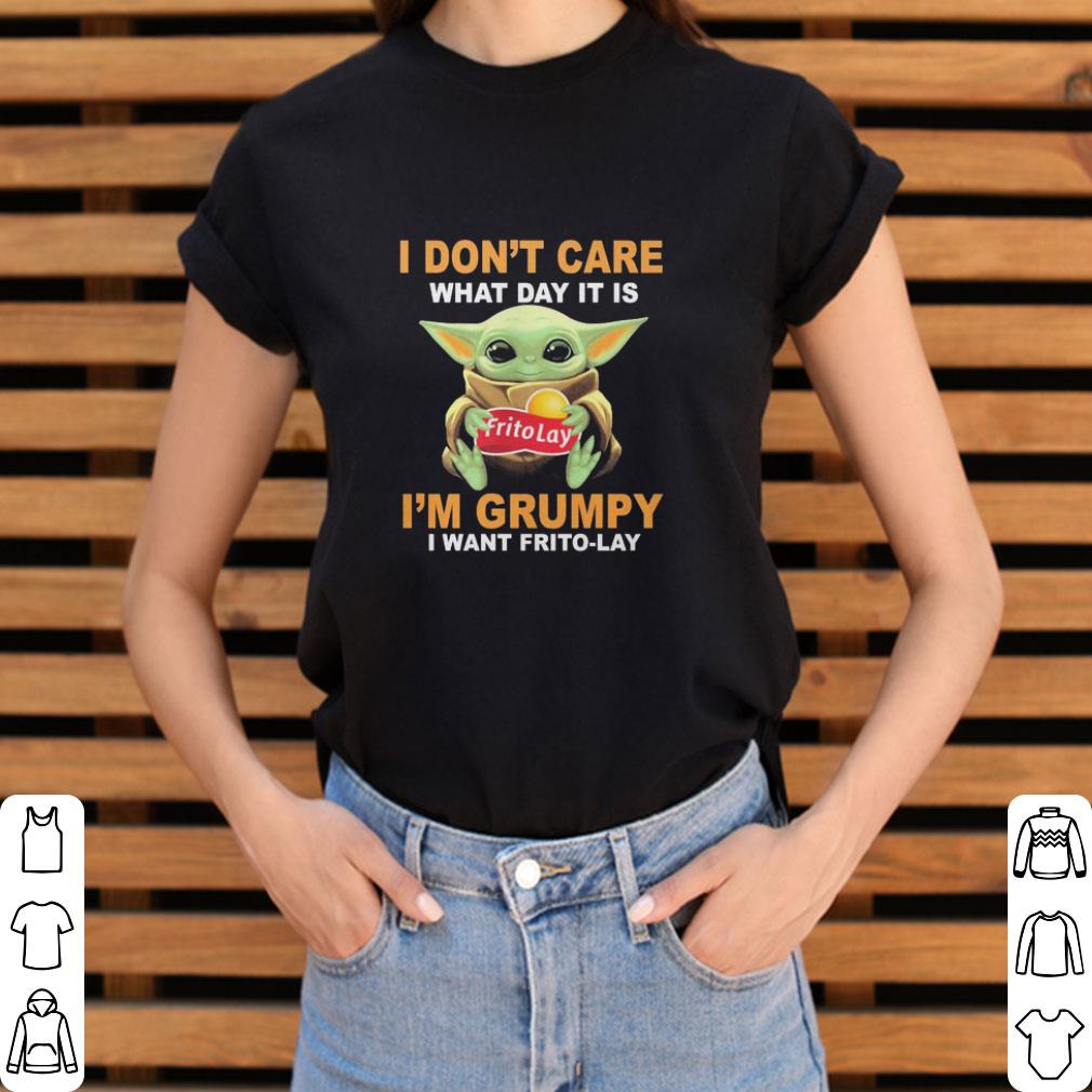 Awesome Baby Yoda hug I’m Frito Lay I don’t care what day it is I’m grumpy I want shirt Awesome Baby Yoda hug I’m Frito Lay I don’t care what day it is I’m grumpy I want shirt 3