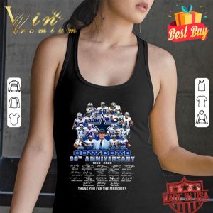 Funny Dallas Cowboys 60th anniversary 1960-2020 signatures thank you shirt 5