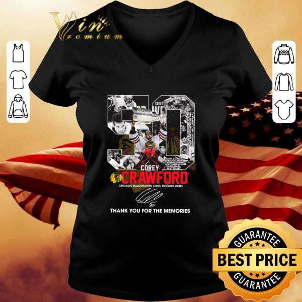 50 Corey Crawford Chicago Blackhawks signature shirt 3