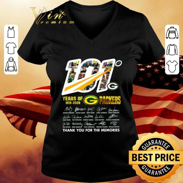 Green Bay Packers 101 years of 1919-2020 Packers signatures shirt 3