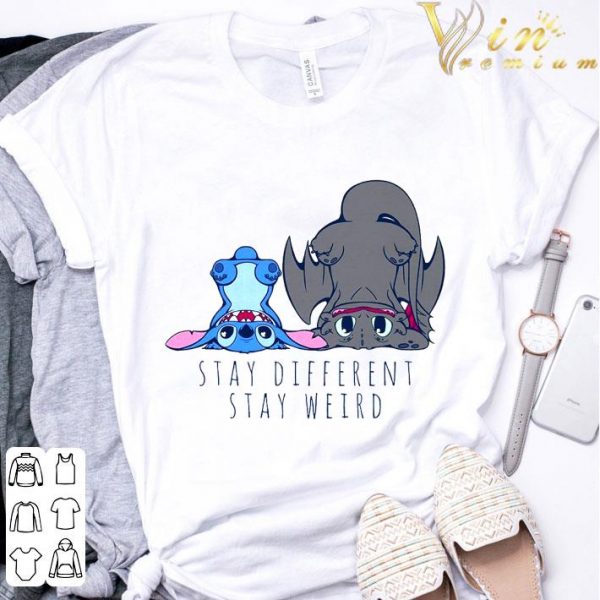 Stitch And Toothless Stay Different Stay Weird shirt 3