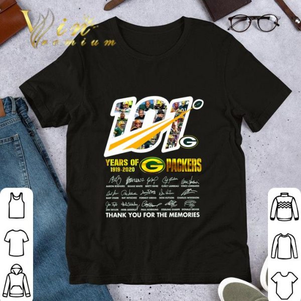 Green Bay Packers 101 years of 1919-2020 Packers signatures shirt 1