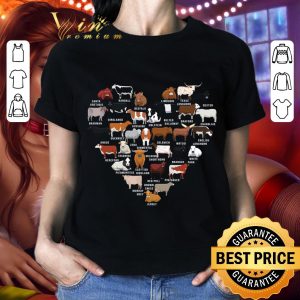 Love Cows Cattle Heart shirt 4