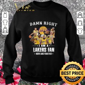 Premium Damn right Los Angeles Lakers team signatures i am a Lakers fan shirt 5