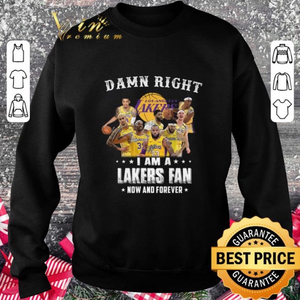 Premium Damn right Los Angeles Lakers team signatures i am a Lakers fan shirt 3