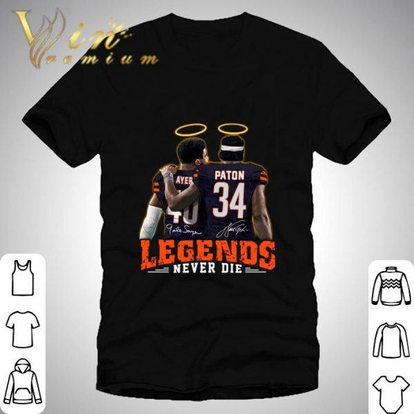 Mike Haynes and Rex Burkhead signatures Legends never die shirt 1