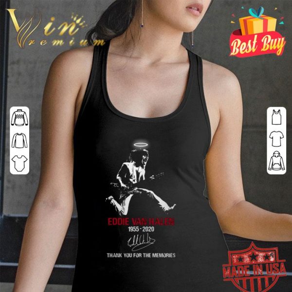 Premium Angel Eddie Van Halen 1955-2020 signature thank you for memories shirt 3