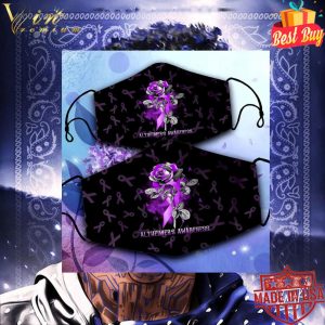 Rose Alzheimer's Awareness Face Mask 5