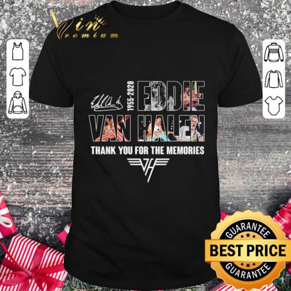 Official RIP Eddie Van Halen 1955-2020 signature Van Halen Logo shirt 1