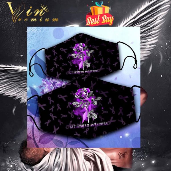 Rose Alzheimer's Awareness Face Mask 1