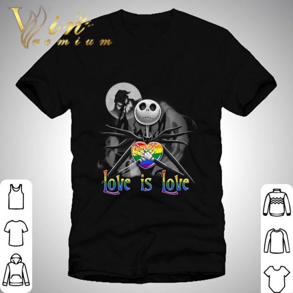 Jack Skellington Love Is Love LGBT Heart shirt 1