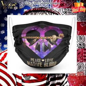 Peace Love Native Blood Face Mask 4