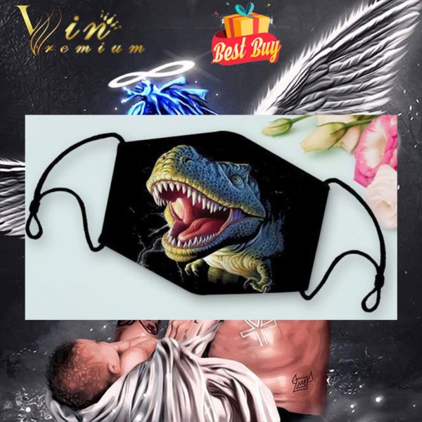 T-Rex dinosaur face mask 1