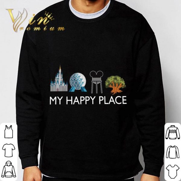 Disney Holiday Mickey My Happy Place shirt 3