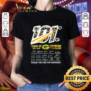 Green Bay Packers 101 years of 1919-2020 Packers signatures shirt 4