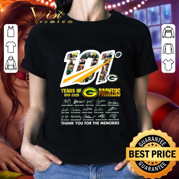 Green Bay Packers 101 years of 1919-2020 Packers signatures shirt 2