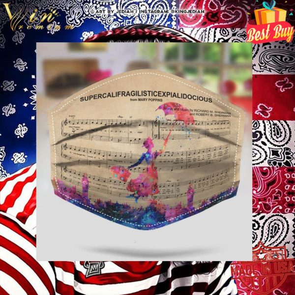 Supercalifragilisticexpialidocious from Mary Poppins face mask 2
