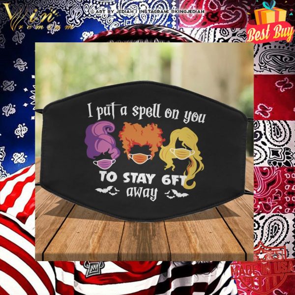 Hocus Pocus i put a spell on you to stay 6ft away Coronavirus face mask 2