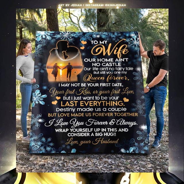 To my wife queen forever i love you forever & always quilt blanket 9 To my wife queen forever i love you forever & always quilt blanket