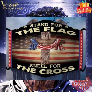 Stand For The Flag Kneel For The Cross American Flag Face Mask 5