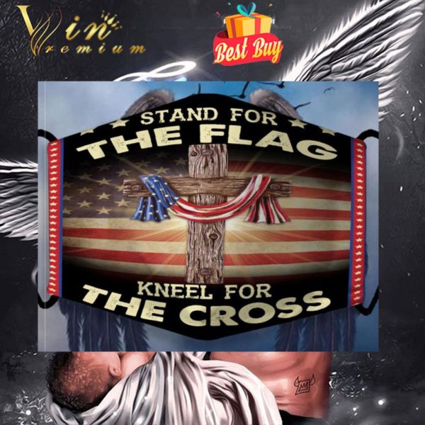 Stand For The Flag Kneel For The Cross American Flag Face Mask 1