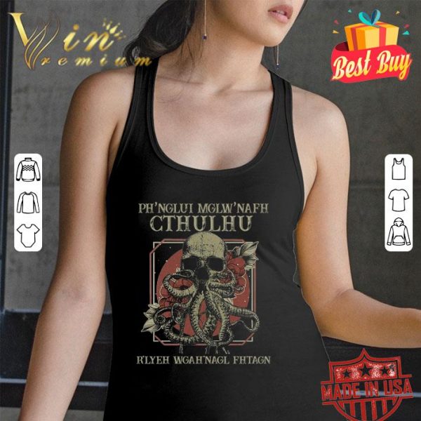 Official Ph'nglui Mglw'nafh Cthulhu Skull R'lyeh Wgah'nagl Fhtagn shirt 3