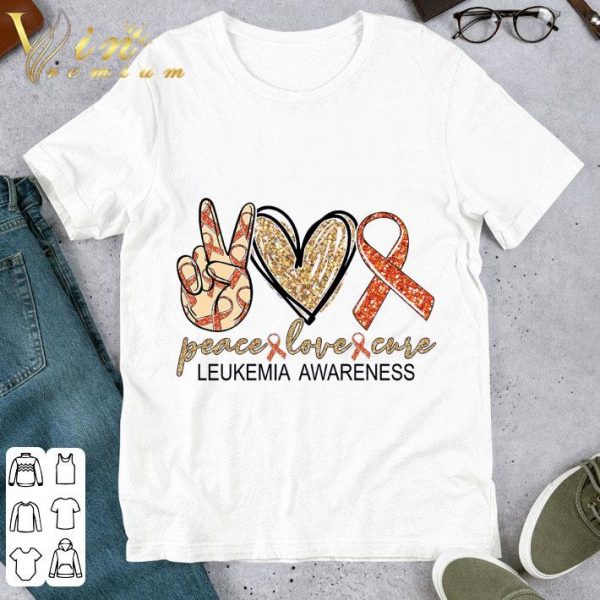 Diamond Peace Love Cure Leukemia Awareness shirt 1