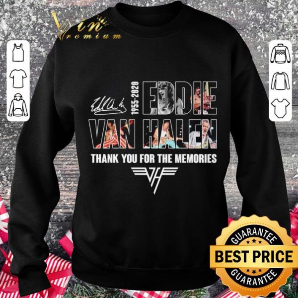 Official RIP Eddie Van Halen 1955-2020 signature Van Halen Logo shirt 3