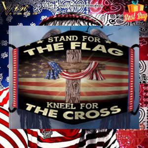 Stand For The Flag Kneel For The Cross American Flag Face Mask 4