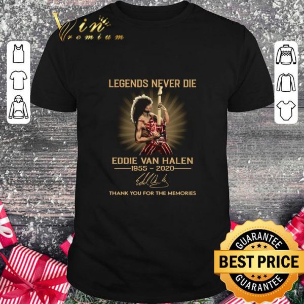 Awesome Legends never die Eddie Van Halen 1955-2020 signature shirt 1