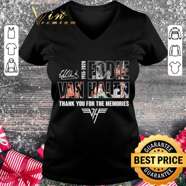 Official RIP Eddie Van Halen 1955-2020 signature Van Halen Logo shirt 2