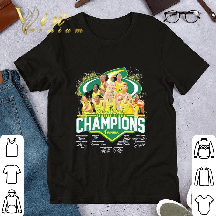 Funny Logo Seattle Storm 2020 WNBA Champions Team Player Signatures ...