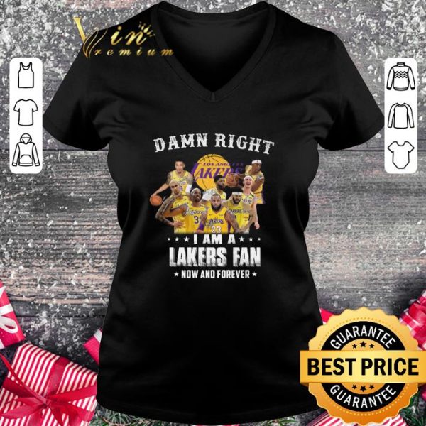 Premium Damn right Los Angeles Lakers team signatures i am a Lakers fan shirt 2