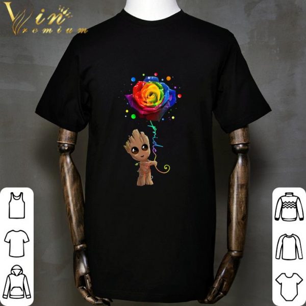 Baby Groot pride rose colors shirt 2