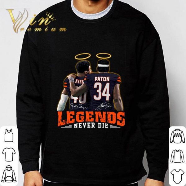 Mike Haynes and Rex Burkhead signatures Legends never die shirt 3