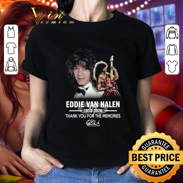 Eddie Van Halen 1955-2020 thank you for the memories signature shirt 2