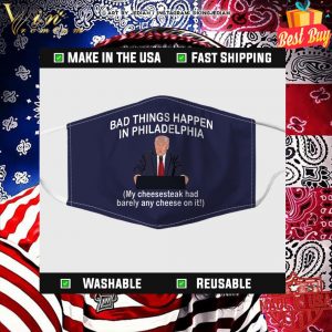 Bad Things Happen In Philadelphia Distressed Trump Face Mask 4