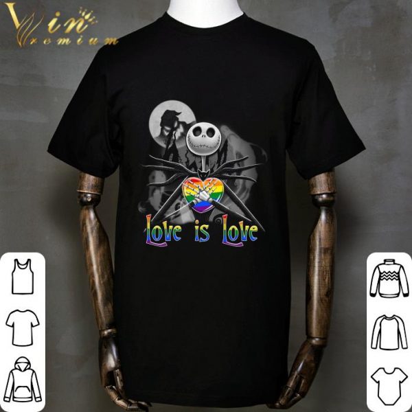 Jack Skellington Love Is Love LGBT Heart shirt 2