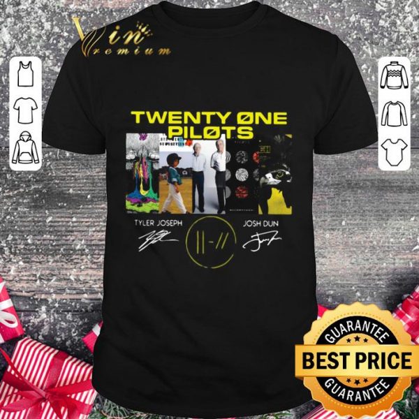 Original Twenty One Pilots Tyler Joseph Josh Dun Signatures shirt 1