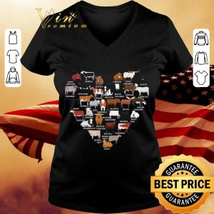 Love Cows Cattle Heart shirt 5
